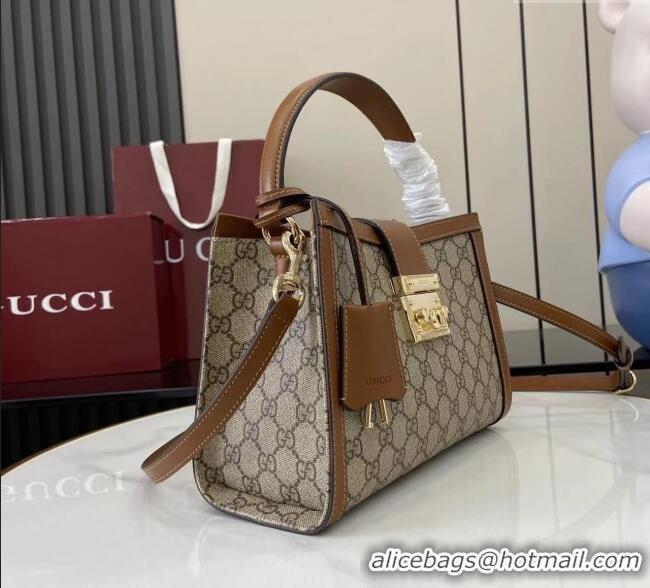 Buy Fashionable Gucci Padlock GG Canvas Medium Handbag 838992 Brown 2025