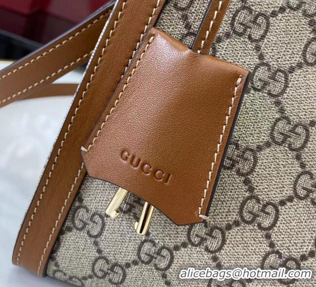 Buy Fashionable Gucci Padlock GG Canvas Medium Handbag 838992 Brown 2025