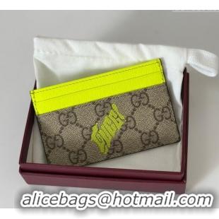 Well Crafted Gucci GG Monogram zip around wallet with print 835322 Beige/Acid Green 2025