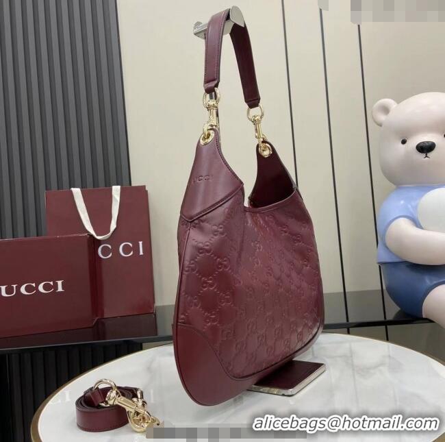 Trendy Design Gucci B medium shoulder bag in GG Leather 834981 Ancora Red 2025