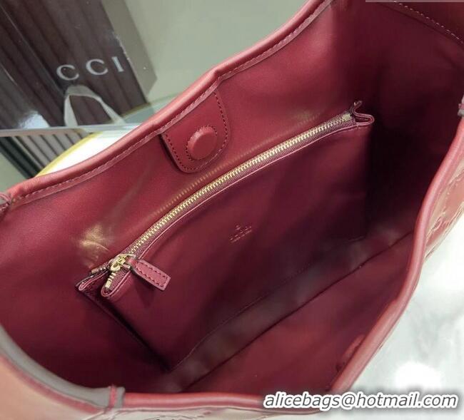 Trendy Design Gucci B medium shoulder bag in GG Leather 834981 Ancora Red 2025