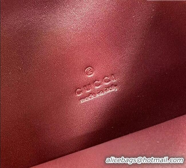 Trendy Design Gucci B medium shoulder bag in GG Leather 834981 Ancora Red 2025