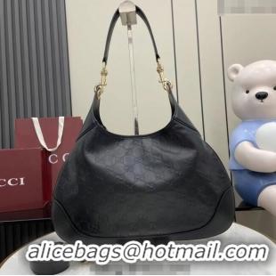 Original Cheap Gucci B medium shoulder bag in GG Leather 834981 Black 2025