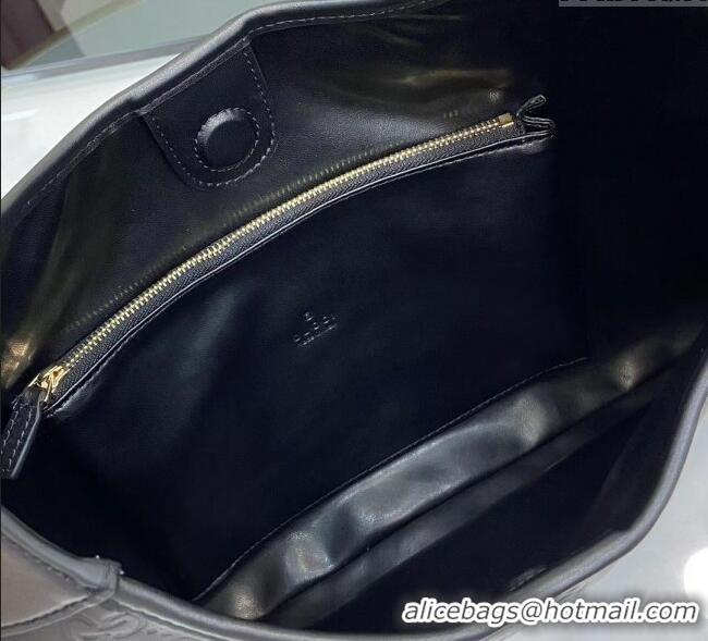 Original Cheap Gucci B medium shoulder bag in GG Leather 834981 Black 2025