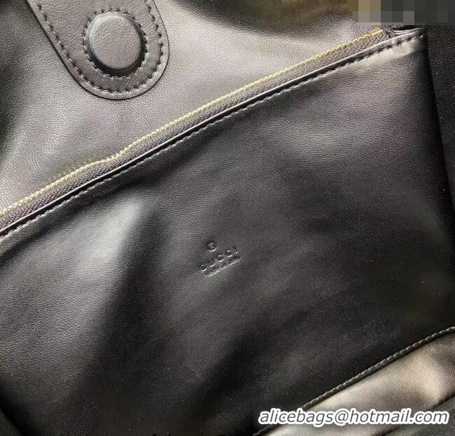 Original Cheap Gucci B medium shoulder bag in GG Leather 834981 Black 2025