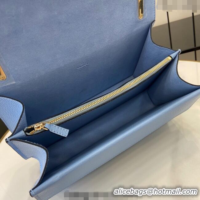 Top Design Gucci Dionysus medium shoulder bag in grainy leather 795005 Light Blue 2025