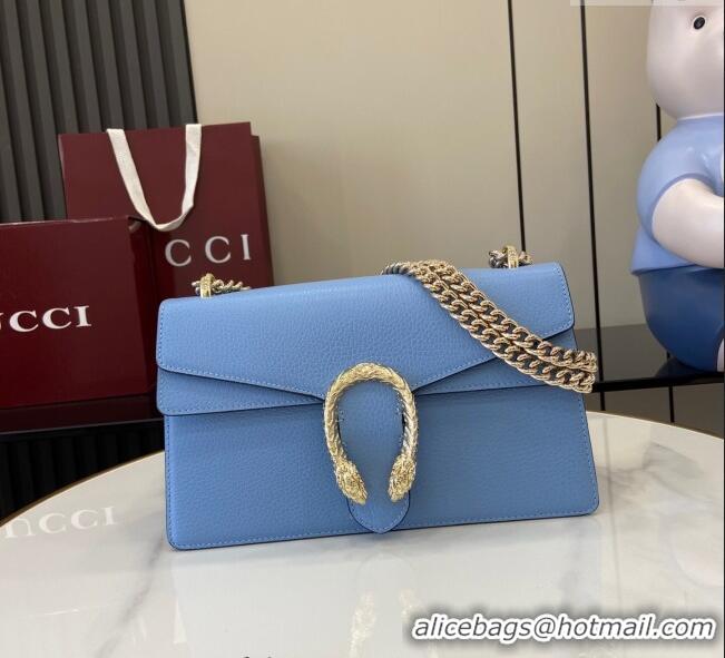 Top Design Gucci Dionysus medium shoulder bag in grainy leather 795005 Light Blue 2025