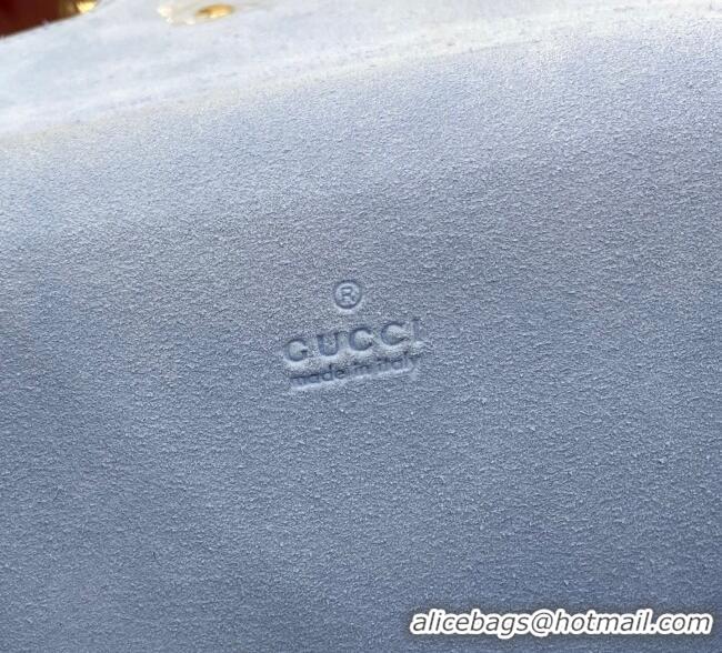 Top Design Gucci Dionysus medium shoulder bag in grainy leather 795005 Light Blue 2025