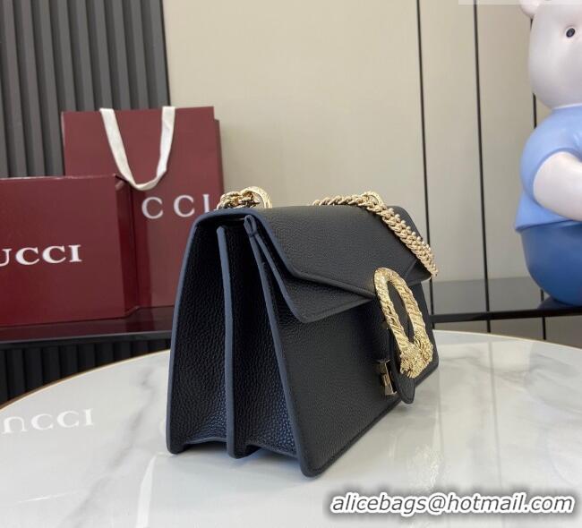 Unique Discount Gucci Dionysus medium shoulder bag in grainy leather 795005 Black 2025