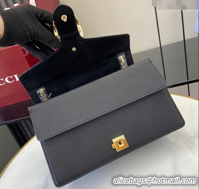 Unique Discount Gucci Dionysus medium shoulder bag in grainy leather 795005 Black 2025