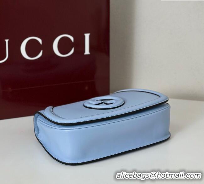 Grade Quality Gucci Blondie leather medium top handle bag 815714 Light Blue 2025