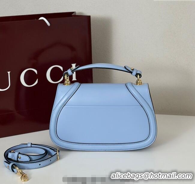 Grade Quality Gucci Blondie leather medium top handle bag 815714 Light Blue 2025