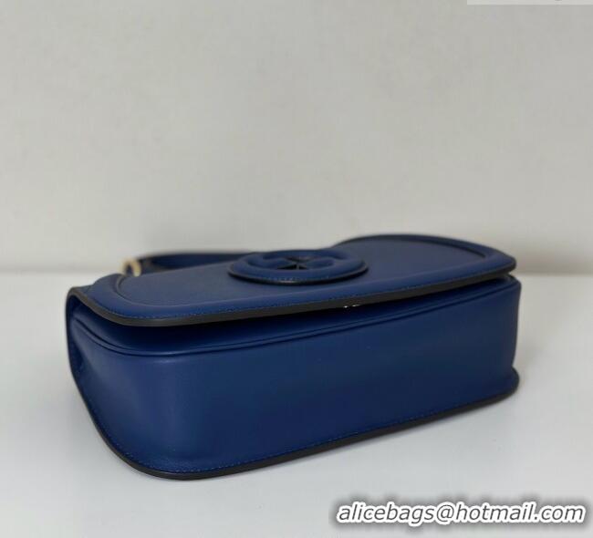 New Fashion Gucci Blondie leather medium top handle bag 815714 Dark Blue 2025