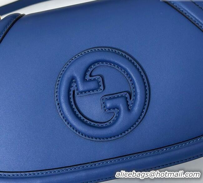 New Fashion Gucci Blondie leather medium top handle bag 815714 Dark Blue 2025