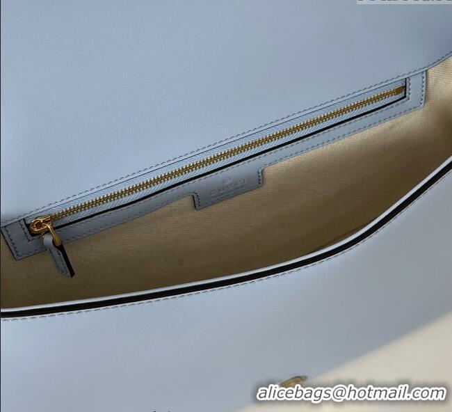 Famous Brand Gucci Blondie Leather Large Top Handle Bag 815716 Light Blue 2025