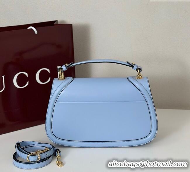 Famous Brand Gucci Blondie Leather Large Top Handle Bag 815716 Light Blue 2025