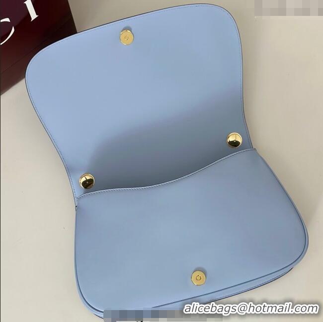 Famous Brand Gucci Blondie Leather Large Top Handle Bag 815716 Light Blue 2025