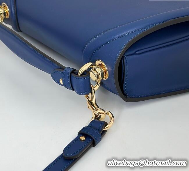 Low Cost Gucci Blondie Leather Large Top Handle Bag 815716 Dark Blue 2025