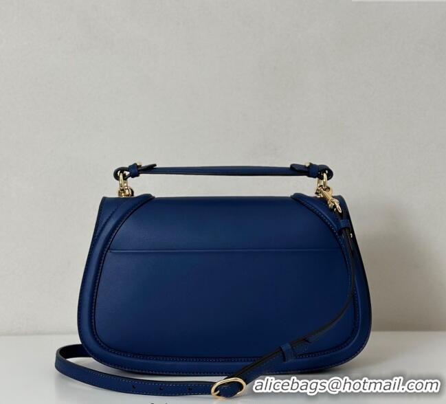 Low Cost Gucci Blondie Leather Large Top Handle Bag 815716 Dark Blue 2025