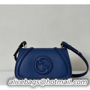 Super Quality Gucci Blondie Small Shoulder bag in Smooth Leather 815700 Dark Blue 2025