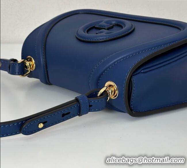 Super Quality Gucci Blondie Small Shoulder bag in Smooth Leather 815700 Dark Blue 2025