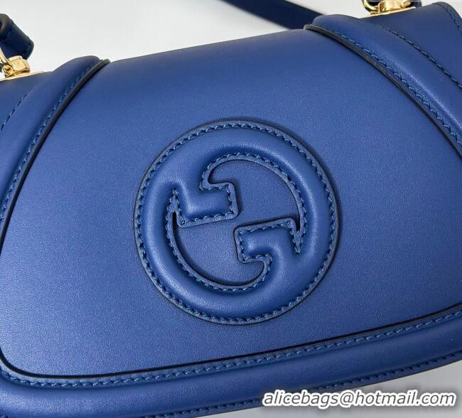 Super Quality Gucci Blondie Small Shoulder bag in Smooth Leather 815700 Dark Blue 2025