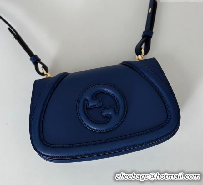 Super Quality Gucci Blondie Small Shoulder bag in Smooth Leather 815700 Dark Blue 2025