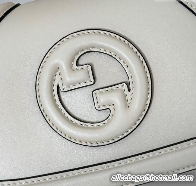 New Style Gucci Blondie Small Shoulder bag in Smooth Leather 815700 White 2025
