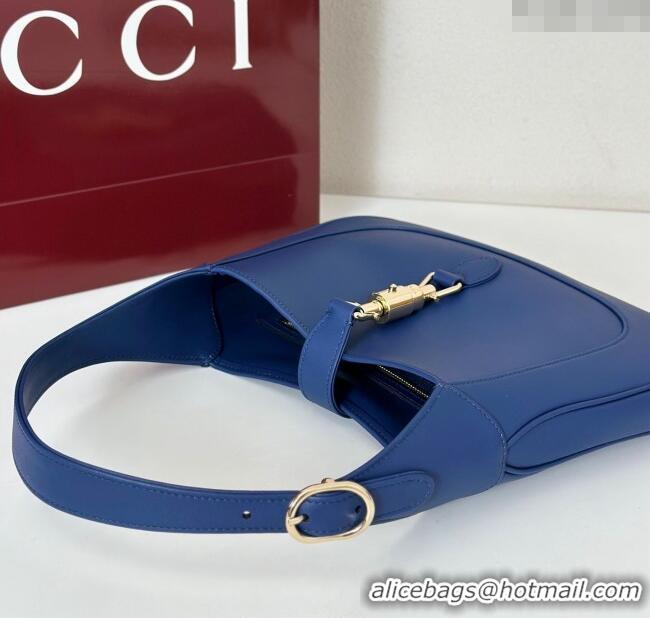 Best Price Gucci Jackie 1961 medium bag in Smooth Leather 810232 Dark Blue 2025