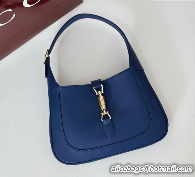 Best Price Gucci Jackie 1961 medium bag in Smooth Leather 810232 Dark Blue 2025