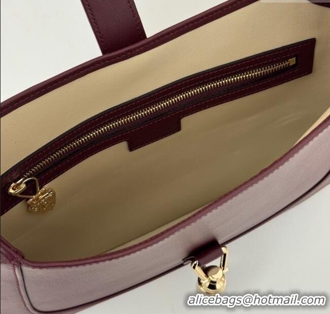 Big Discount Gucci Jackie 1961 medium bag in Smooth Leather 810232 Dark Burgundy 2025