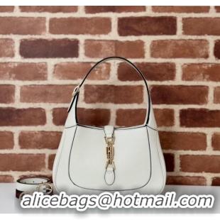 Luxury Classic Gucci Jackie 1961 medium bag in Grainy Leather 810232 White 2025