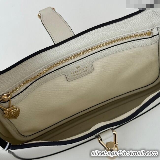 Luxury Classic Gucci Jackie 1961 medium bag in Grainy Leather 810232 White 2025