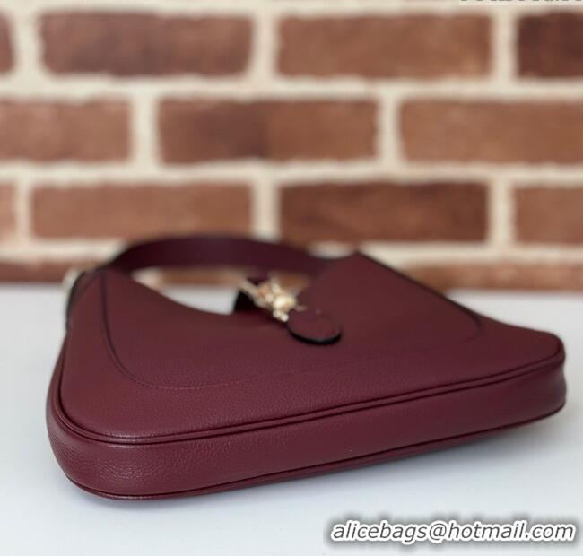 Best Quality Gucci Jackie 1961 medium bag in Grainy Leather 810232 Red 2025
