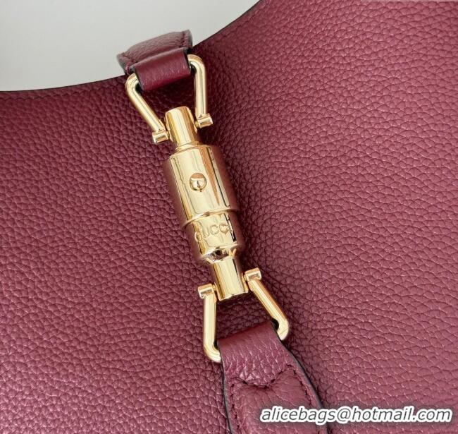 Best Quality Gucci Jackie 1961 medium bag in Grainy Leather 810232 Red 2025