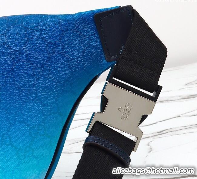 Luxury Discount Gucci Mens Chroma large belt bag 835810 Gradient Blue 2025