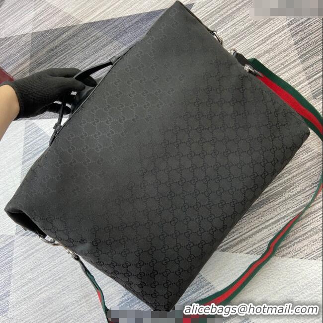 Buy Classic Gucci Mens GG canvas medium duffle bag 821668 Black 2025