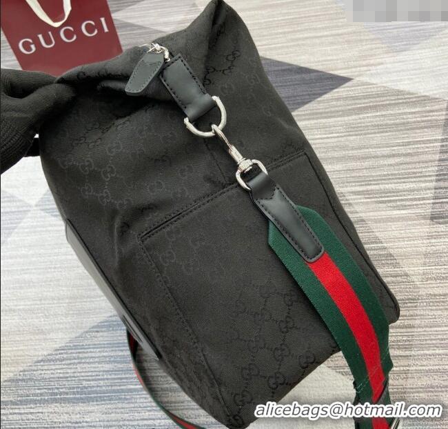 Buy Classic Gucci Mens GG canvas medium duffle bag 821668 Black 2025