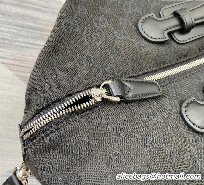 Buy Classic Gucci Mens GG canvas medium duffle bag 821668 Black 2025