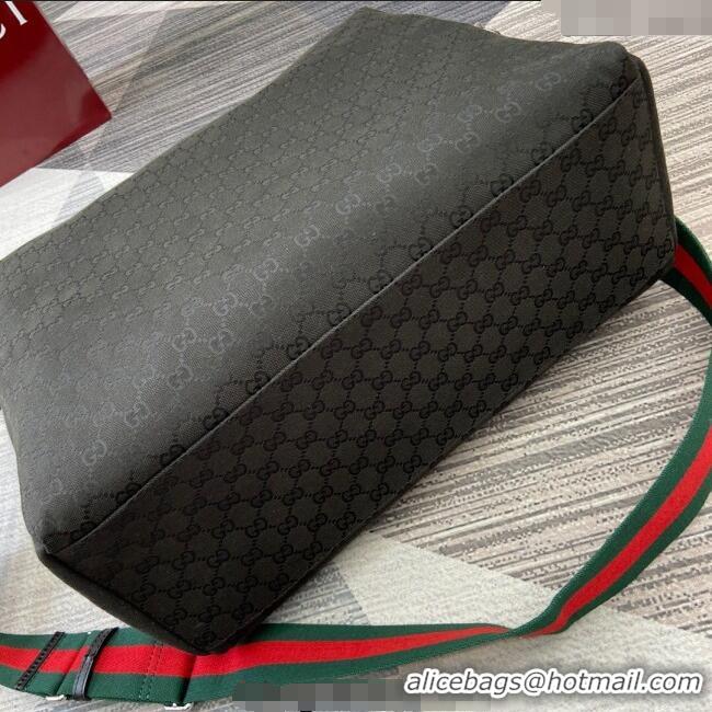 Buy Classic Gucci Mens GG canvas medium duffle bag 821668 Black 2025