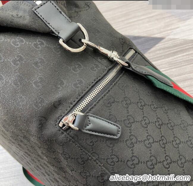 Buy Classic Gucci Mens GG canvas medium duffle bag 821668 Black 2025