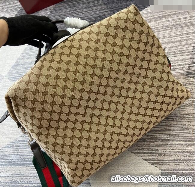 Best Luxury Gucci Mens GG canvas medium duffle bag 821668 Beige/Brown 2025