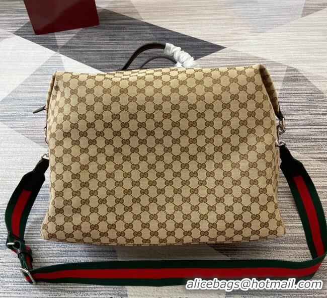 Best Luxury Gucci Mens GG canvas medium duffle bag 821668 Beige/Brown 2025