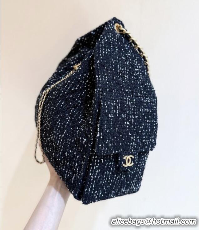 Spot Bulk Chanel Tweed & Sequins Medium Hobo Bag AS5311 Black 2025 Top Quality