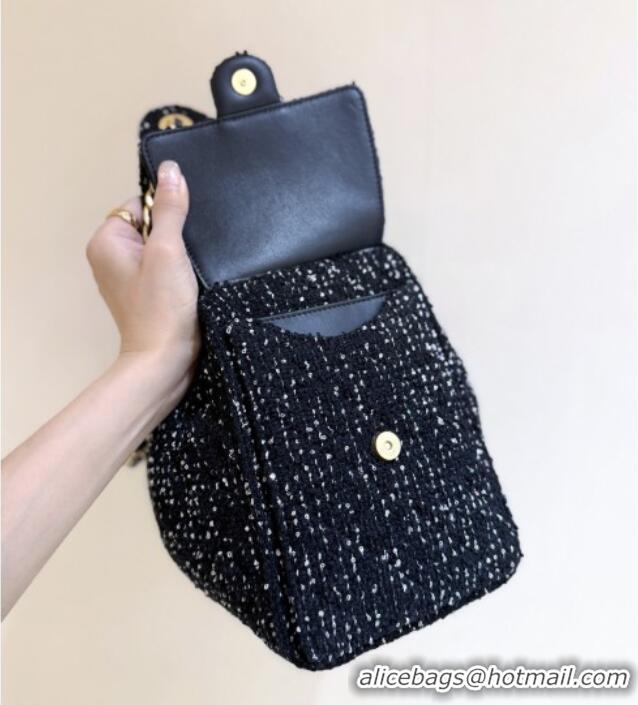 Spot Bulk Chanel Tweed & Sequins Medium Hobo Bag AS5311 Black 2025 Top Quality