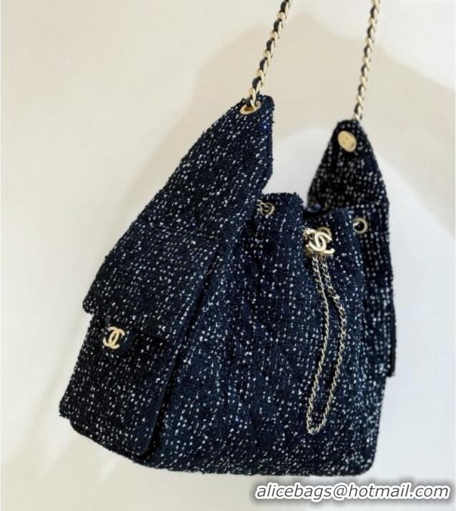 Spot Bulk Chanel Tweed & Sequins Medium Hobo Bag AS5311 Black 2025 Top Quality
