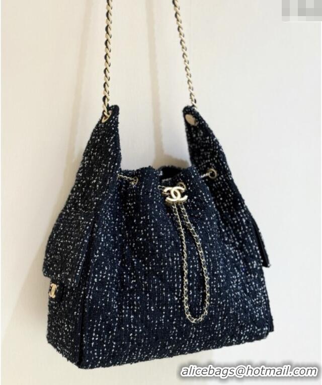 Spot Bulk Chanel Tweed & Sequins Medium Hobo Bag AS5311 Black 2025 Top Quality