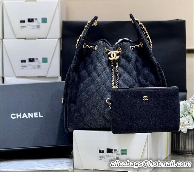 Market Sells Chanel Denim Medium Hobo Bag AS5311 Black 2025 Top Quality