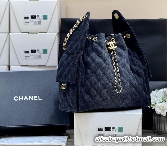 Market Sells Chanel Denim Medium Hobo Bag AS5311 Black 2025 Top Quality