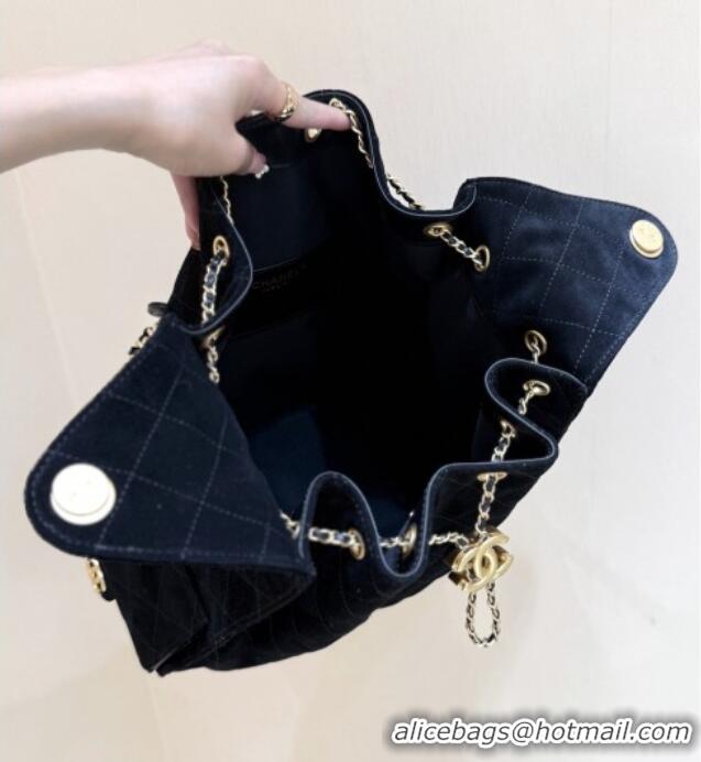 Well Crafted Chanel Suede Calfskin Medium Hobo Bag AS5311 Black 2025 Top Quality